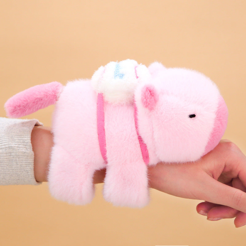 The Hugger: Slap-Wrap Capybara Wrist Companion | Ugly Cute Plush - Weirdcore Toy