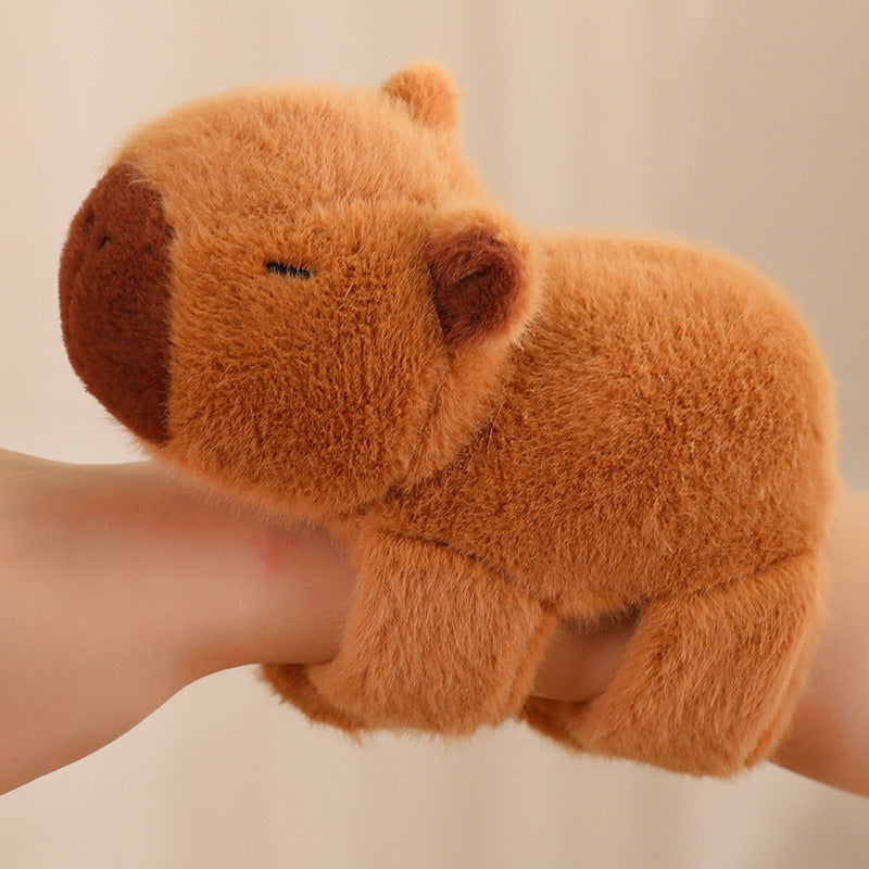 The Hugger: Slap-Wrap Capybara Wrist Companion | Ugly Cute Plush - Weirdcore Toy
